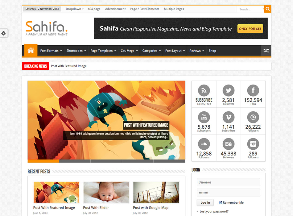 Sahifa – Best Selling WordPress Themes