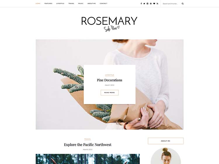 Rosemary Blog Theme for WordPress