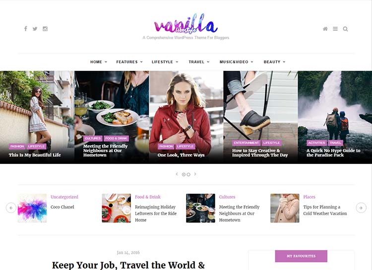  An excellent WordPress theme For fashion bloggers