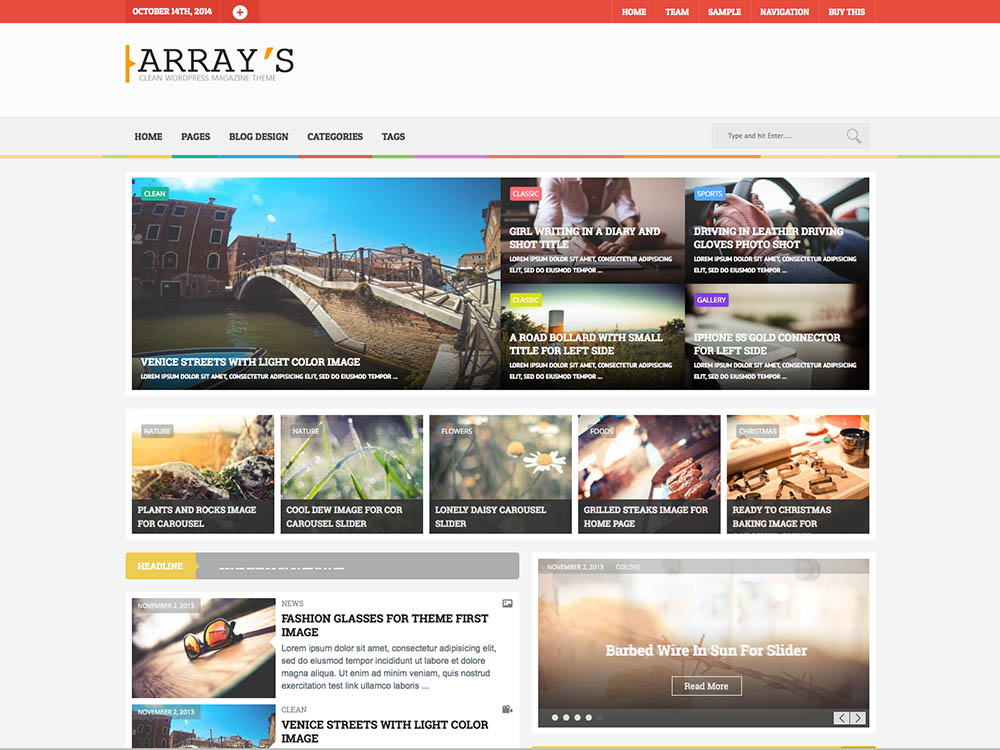 Arrays - Best WordPress Magazine Themes