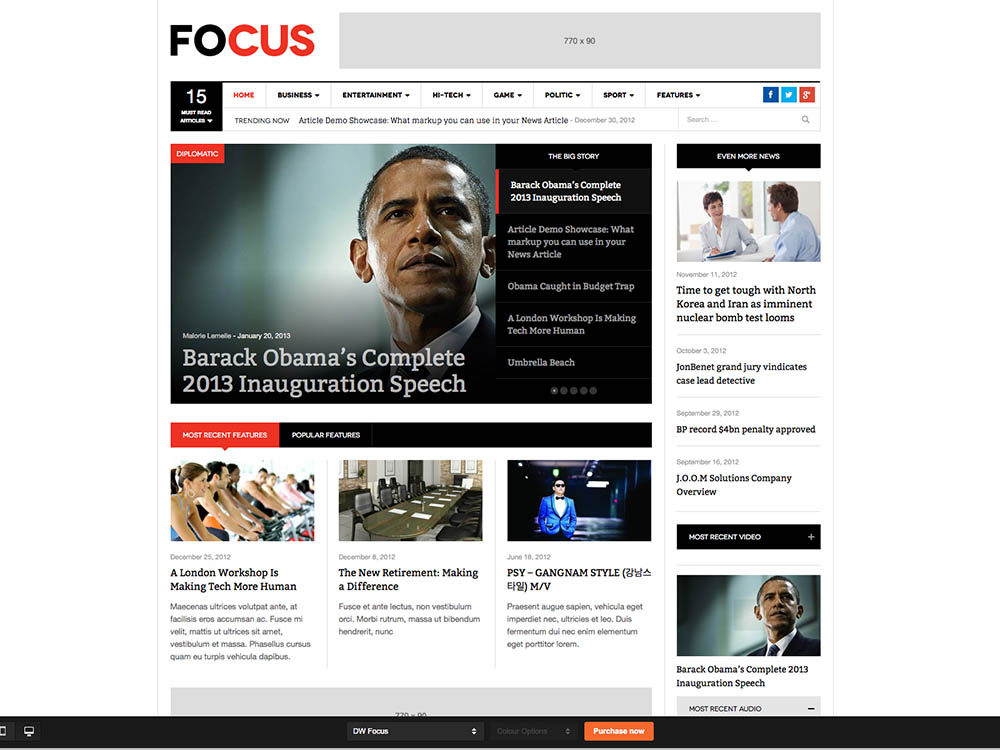 DW Focus - Best WordPress Magazine Themes
