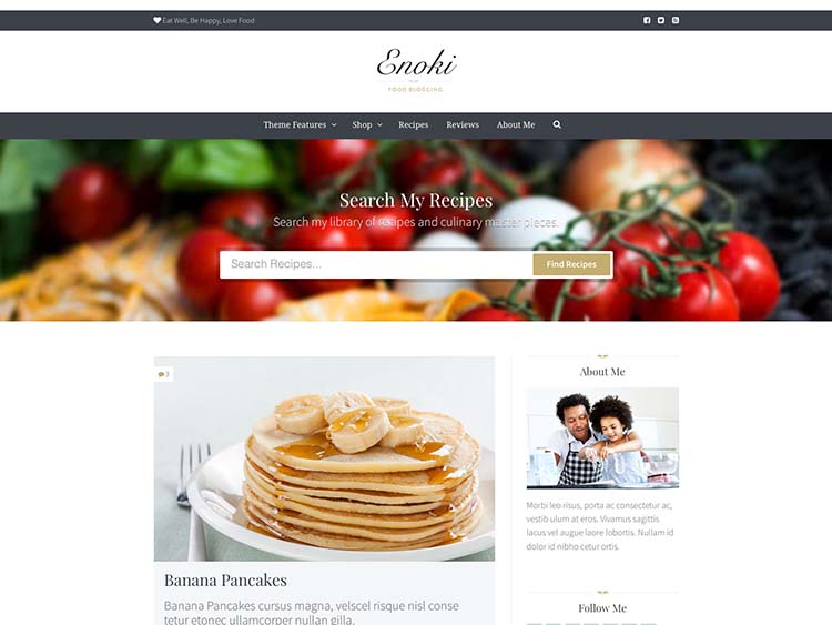 Enoki Lite Food Blog Theme for WordPress