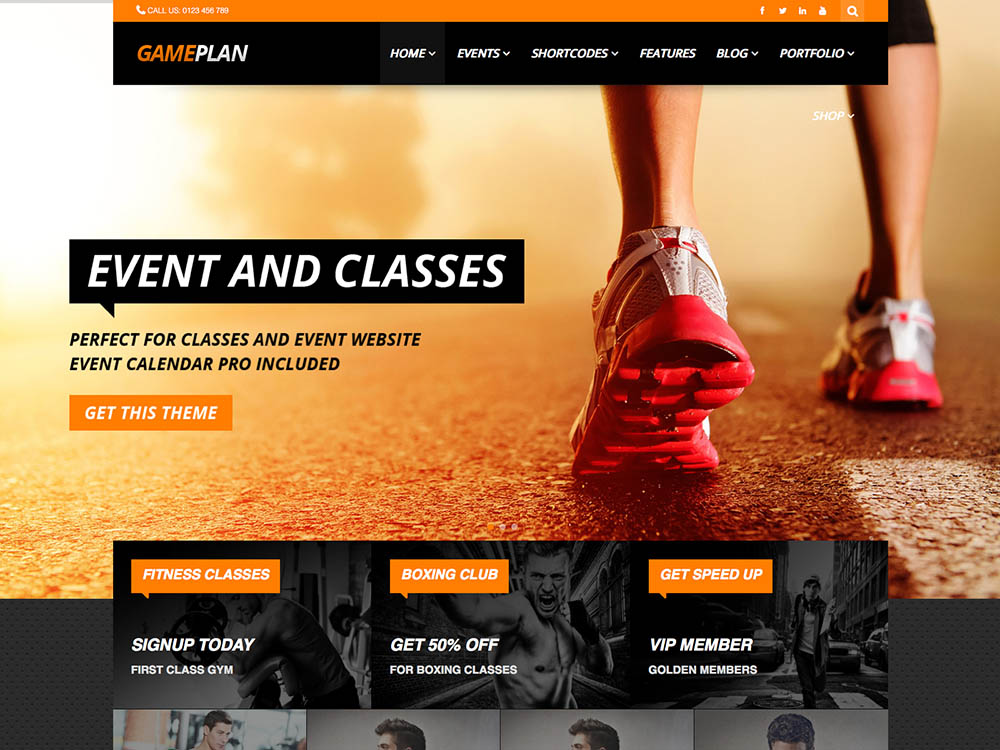 GamePlan Best WordPress Gym and Fitness Themes