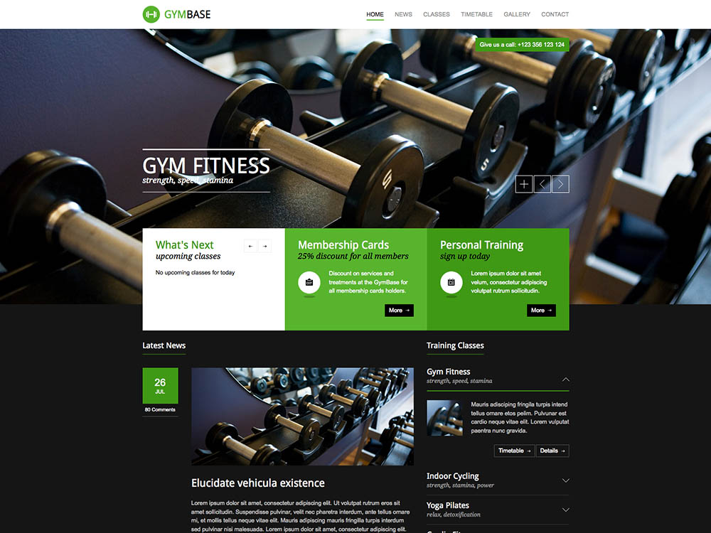 GymBase Best WordPress Gym and Fitness Themes