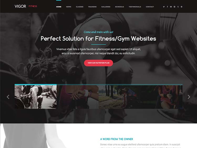 The best gym and fitness theme for WordPress