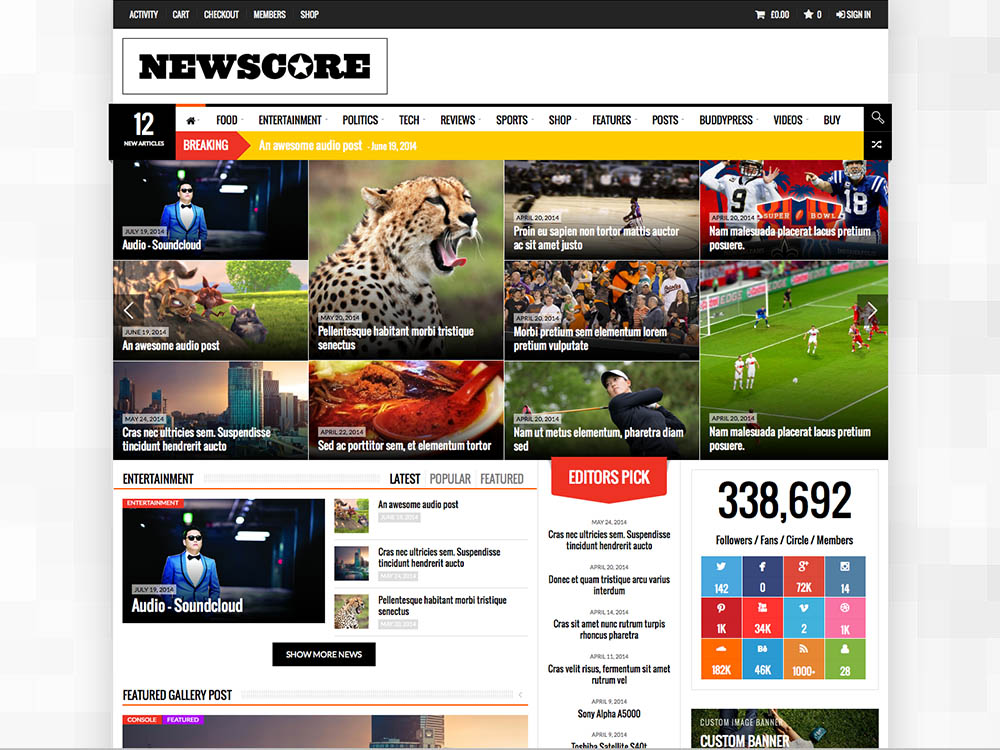 Newscore - Best WordPress Magazine Themes