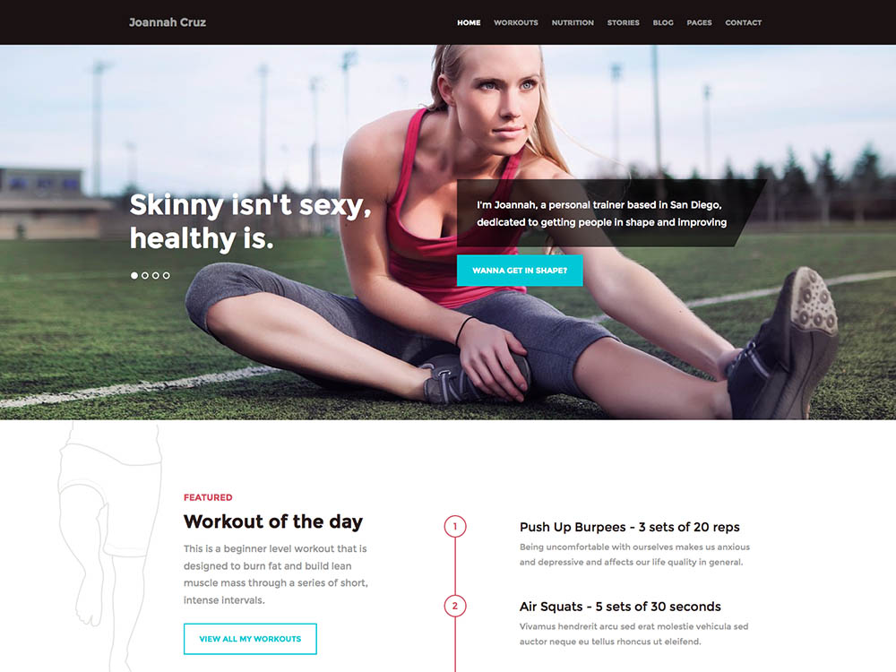 In Shape Best WordPress Gym and Fitness Themes