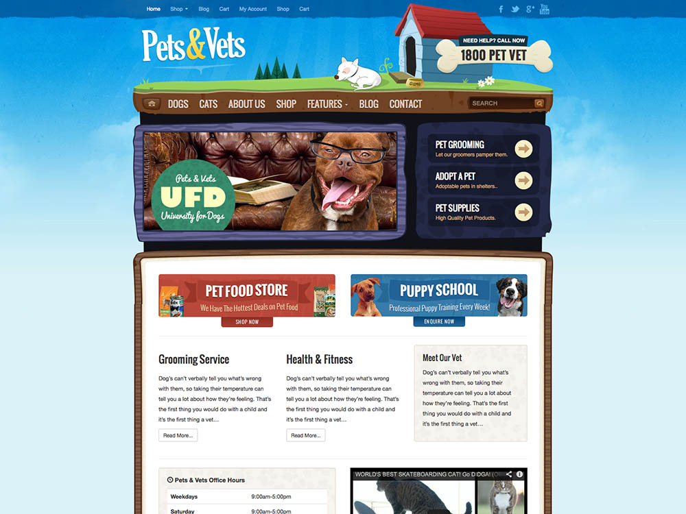 Pets & Vets: A WordPress pet theme