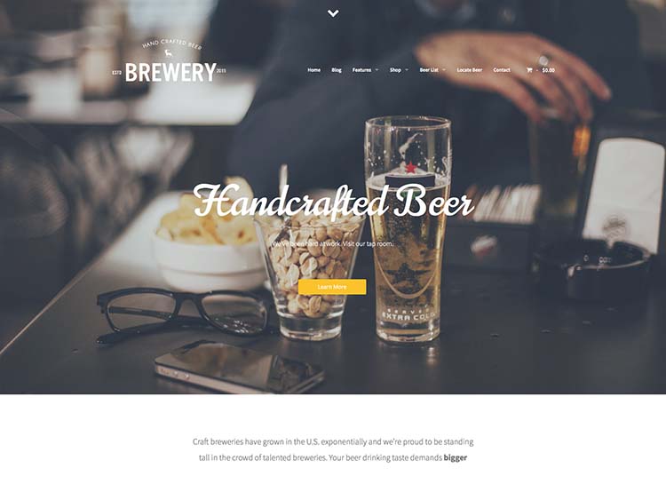 Brewery Beer Maker theme for WordPress