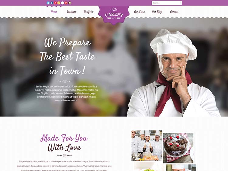 One of the best bakery themes for WordPress