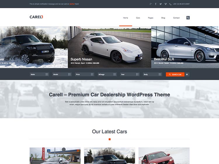 Carell - Best WordPress Car Dealer Themes