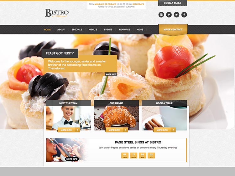 Bistro - Best WordPress Restaurant Themes