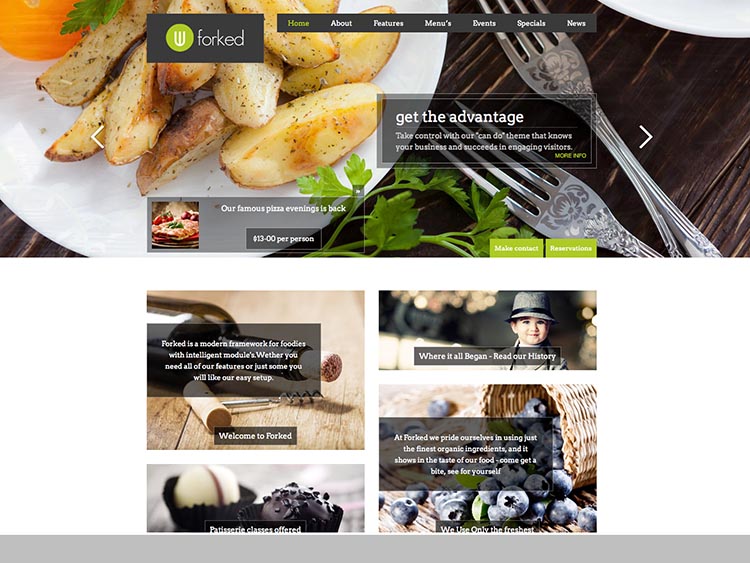 Forked - Best WordPress Restaurant Themes