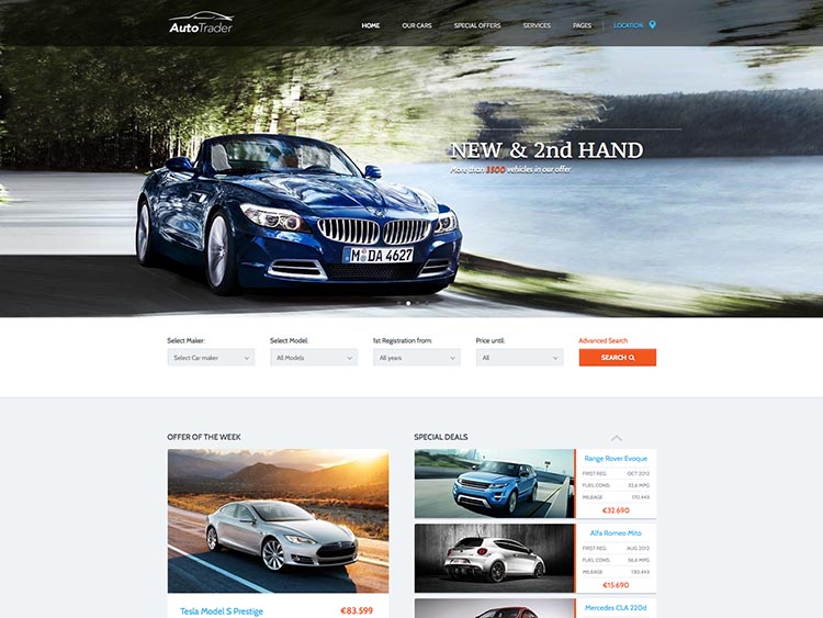 Autotrader - Best WordPress Car Dealer Themes