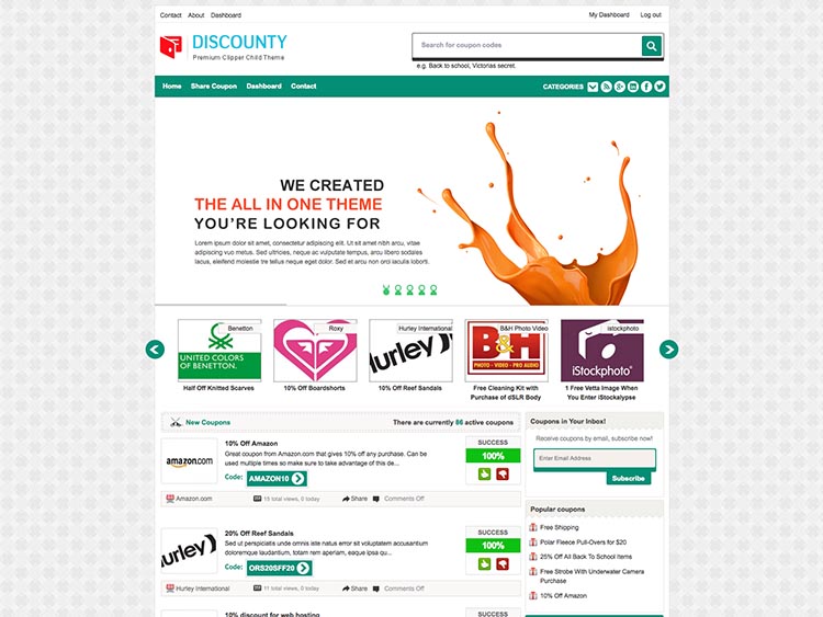 Discounty - Best WordPress Coupon Themes