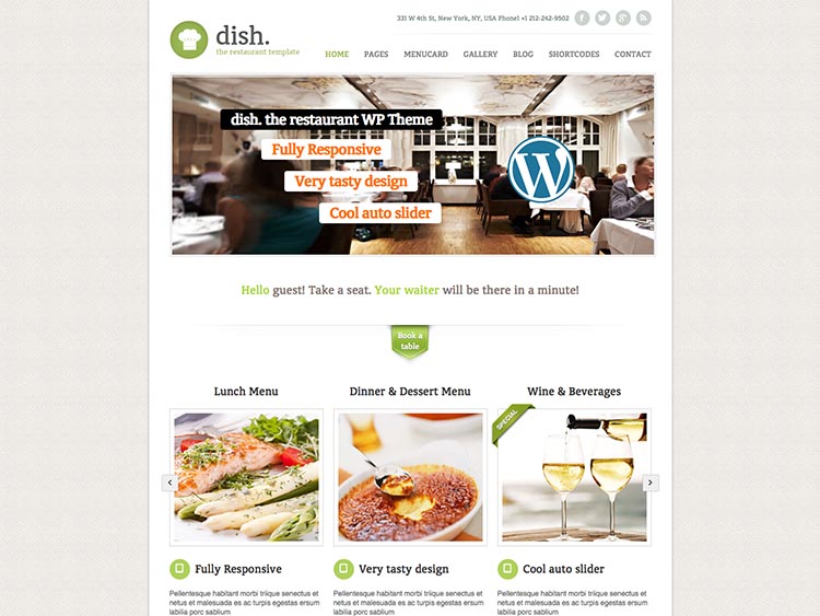 Dish - Best WordPress Restaurant Themes
