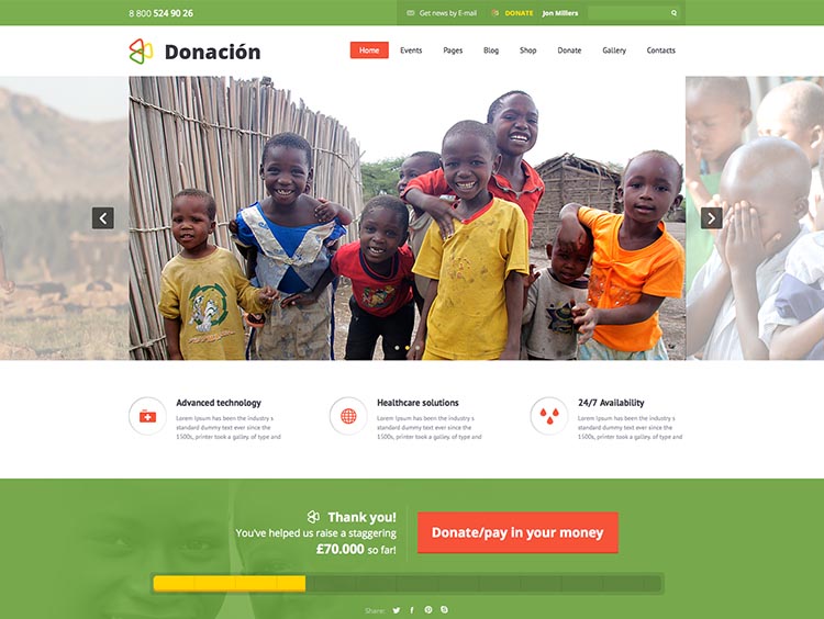 Donation - Best WordPress Charity Themes for 2014