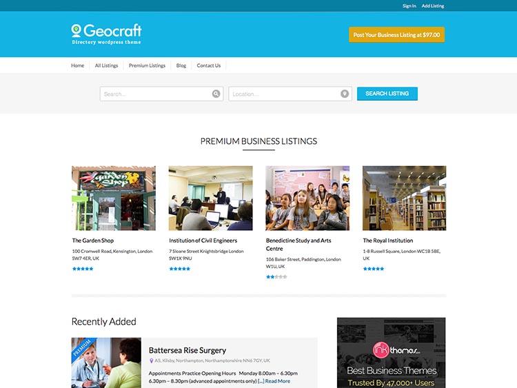Geocraft - Best WordPress City Guide Themes