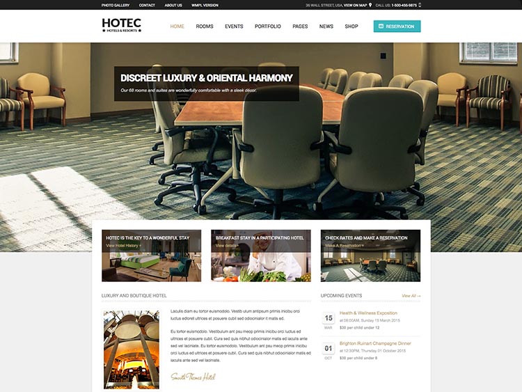 Hotec - Best WordPress Hotel Themes