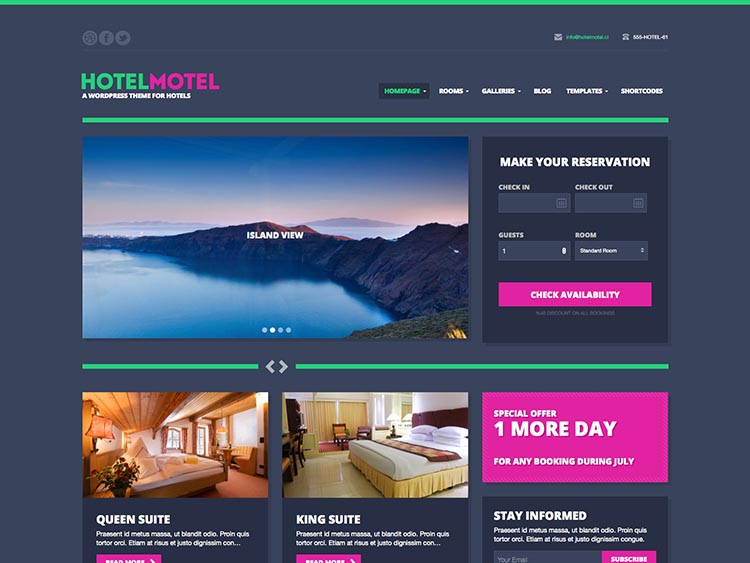 HotelMotel - Best WordPress Motel Themes