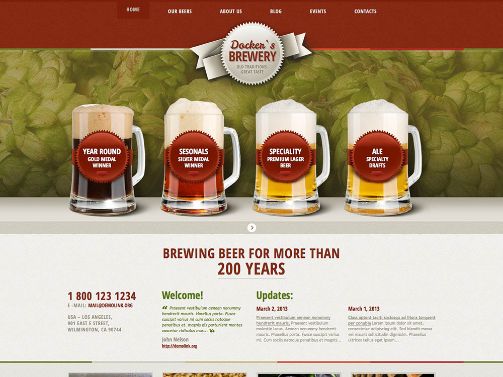  Docker's Brewery - Best WordPress Brewery Themes