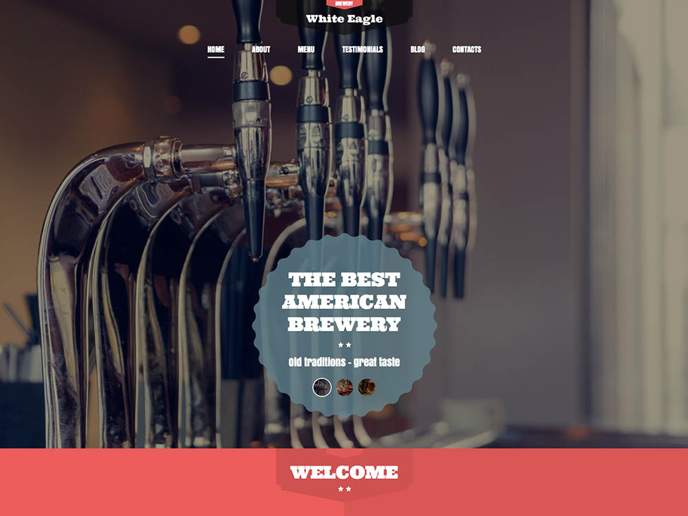 American White Eagle - - Best WordPress Brewery Themes