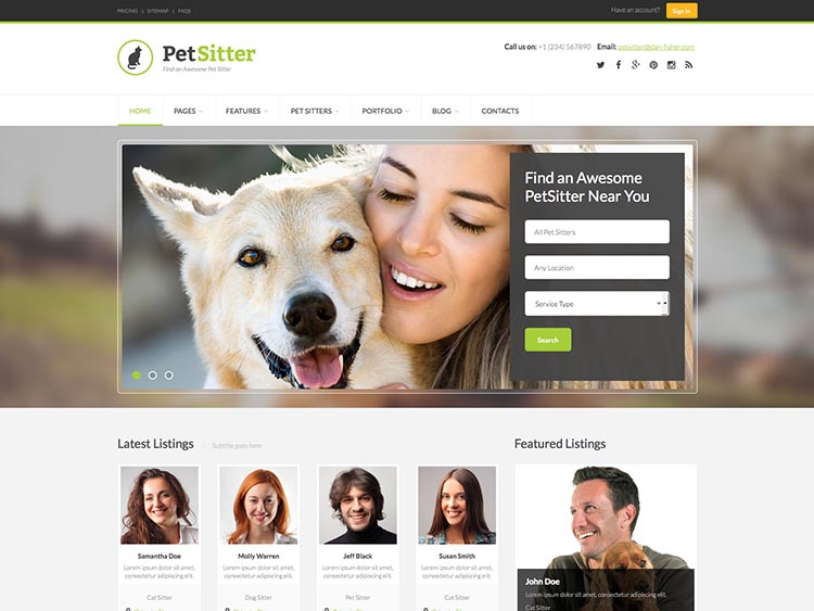 PetSitter - Best WordPress Job Board Themes
