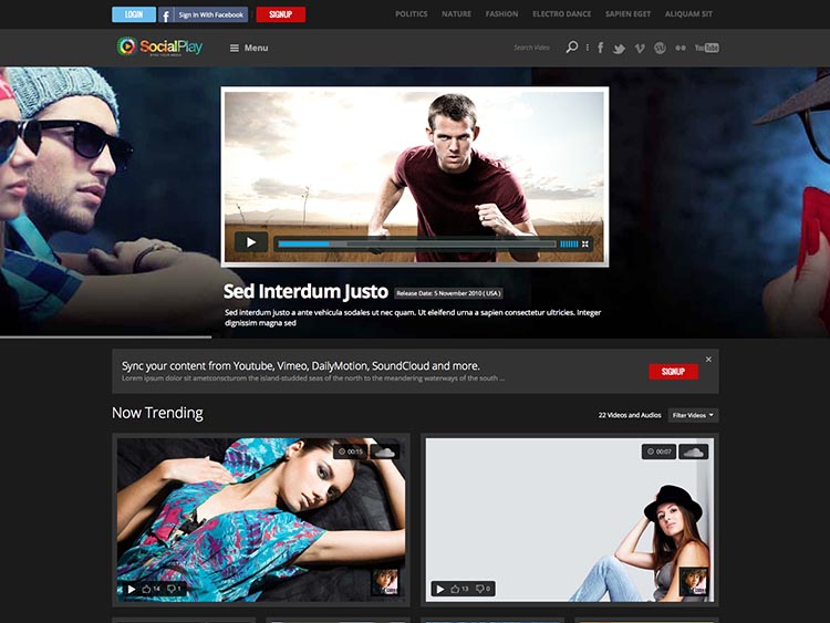 SocialPlay - Best WordPress Video Magazine Themes