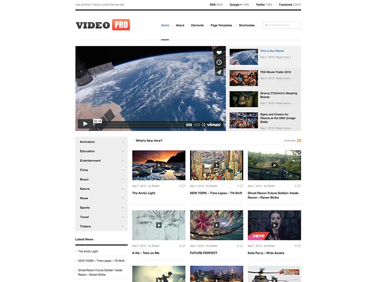 VideoPro - Best WordPress Video Sharing Themes