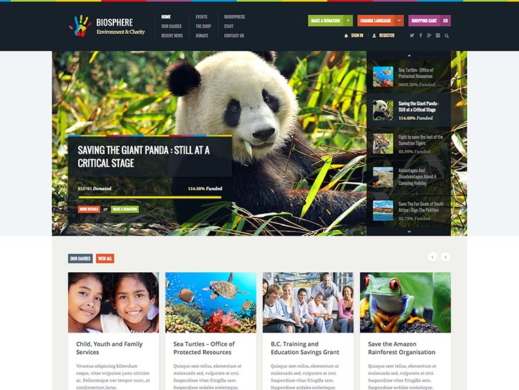 BioSphere - Best WordPress Environmental & Activism Themes