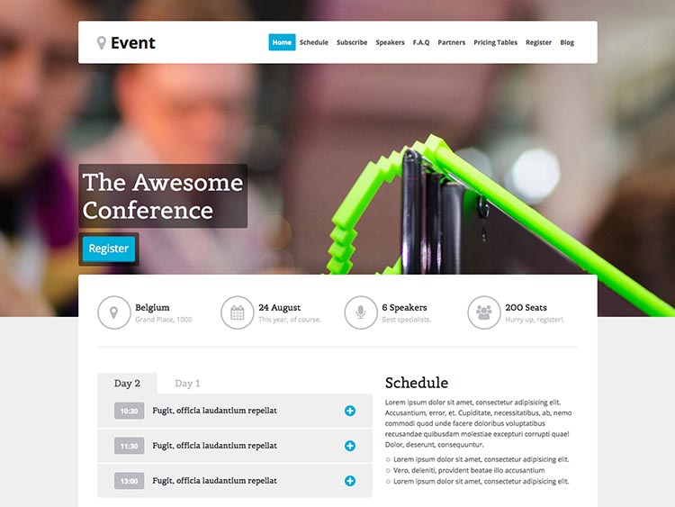 Event - Best Conference & Event Themes for WordPress 