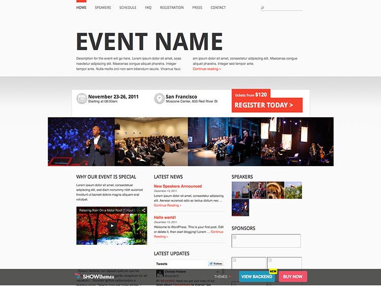 Event Manager WordPress Theme