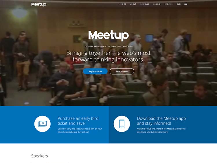 Meetup Event & Conference Theme for WordPress