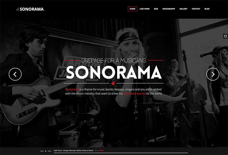 Sonorama WordPress Music Theme