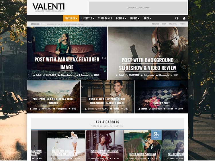 Valenti Magazine Theme
