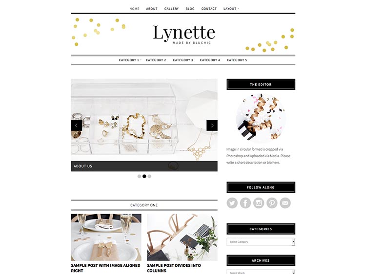 Lynette Bluchic WordPress Theme
