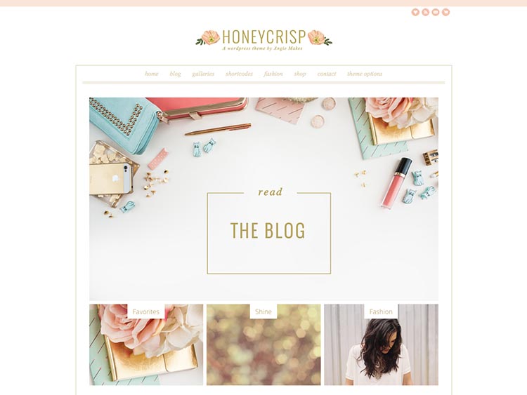 Honeycrisp Feminine WordPress Theme