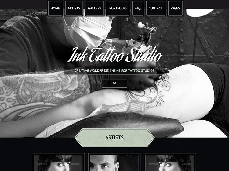 Tattoo Studio Wordpress Theme Free Download