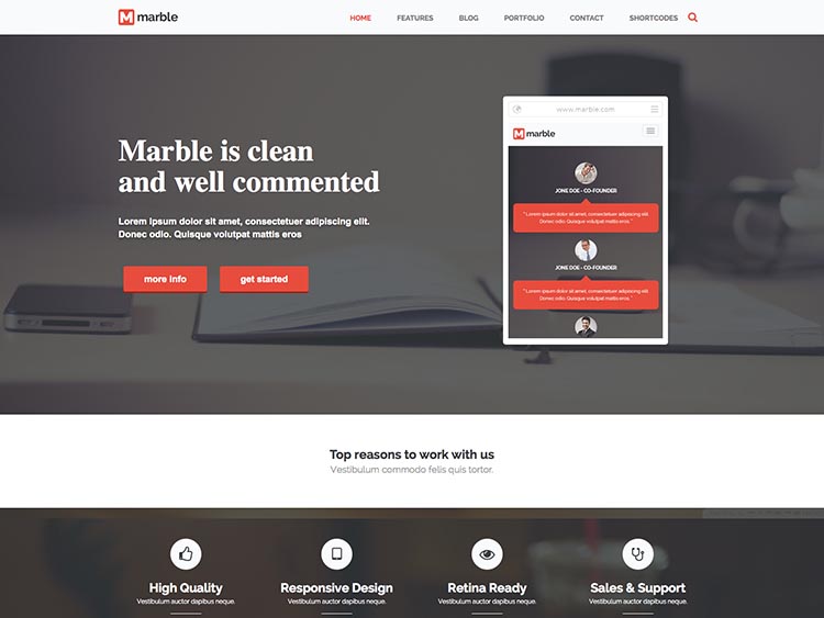 Marble Responsive Business Theme for WordPress