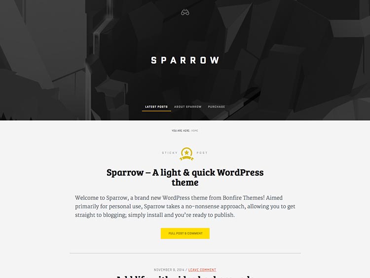 Sparrow - Best WordPress themes for Writers