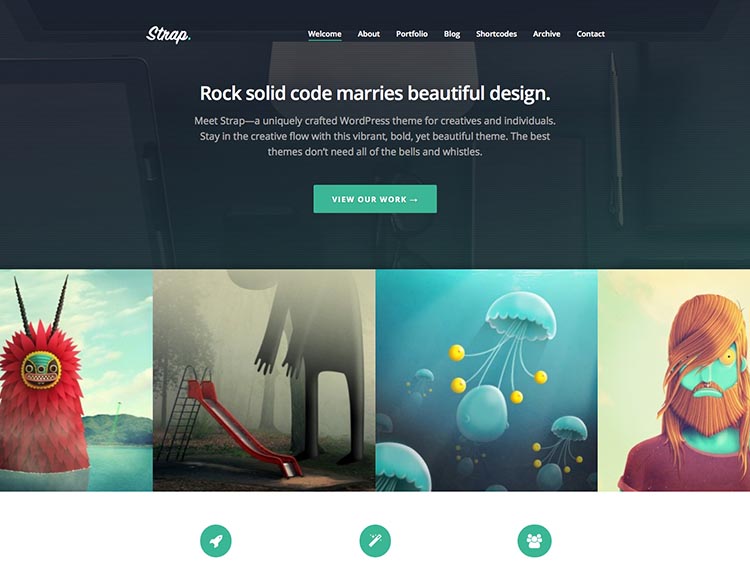 Strap - Best WordPress Themes for Artists