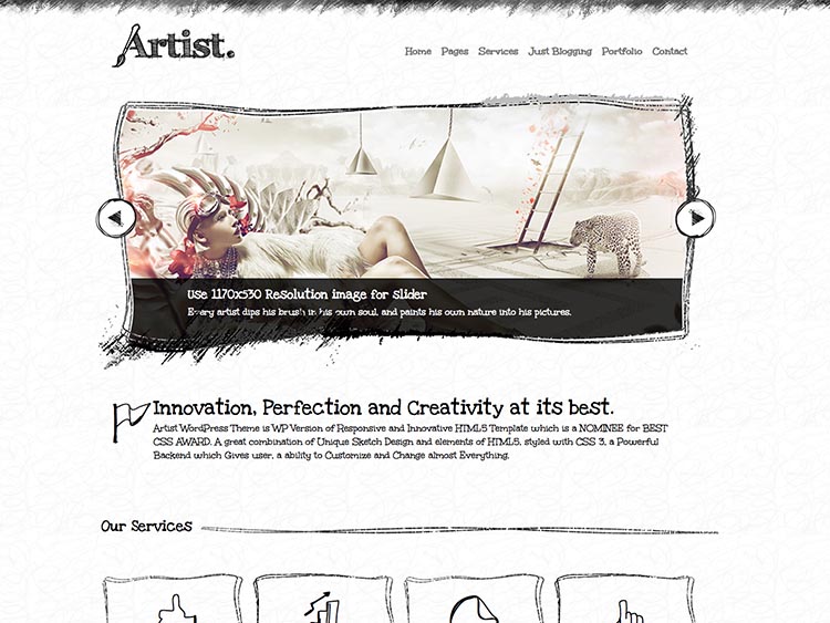 Artist Sketch Theme for WordPress