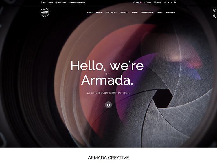 Armada Moible & Retina-ready WordPress Photography Theme