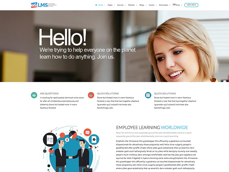 EduLMS Learning Management WordPress Theme