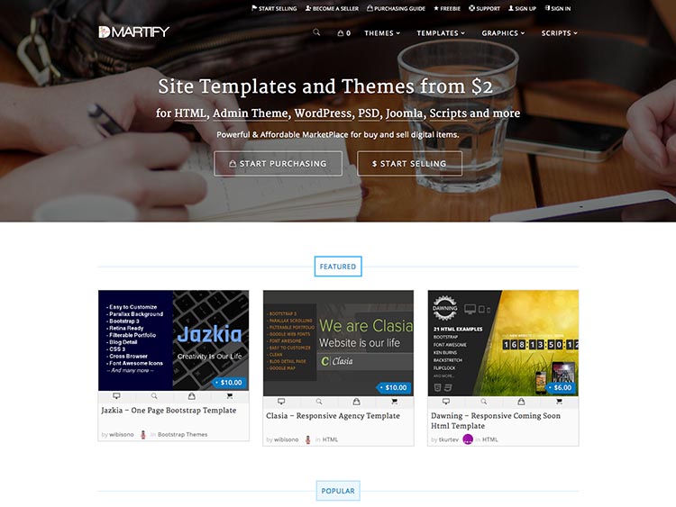 DMartify Sell WordPress Themes & Templates