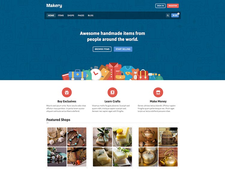 Makery Multi-Vendor WordPress Marketplace Theme