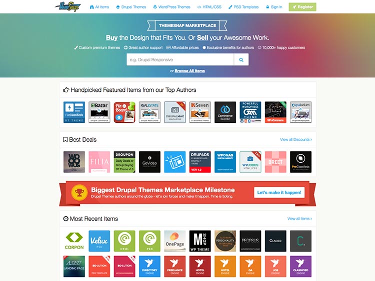 ThemeSnap Alternative WordPress Theme Marketplace