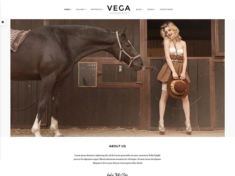 Vega Moible & Retina-ready WordPress Photography Theme