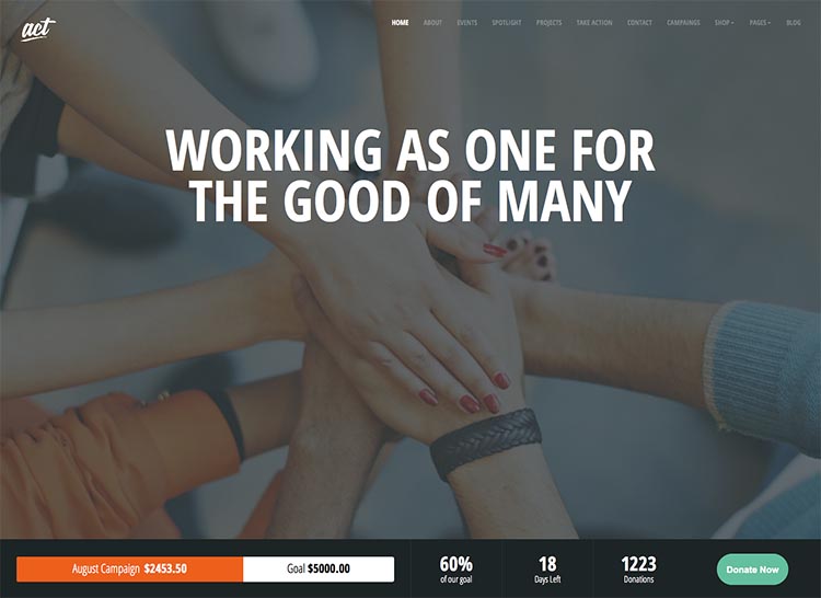 Act Charity Theme for WordPress