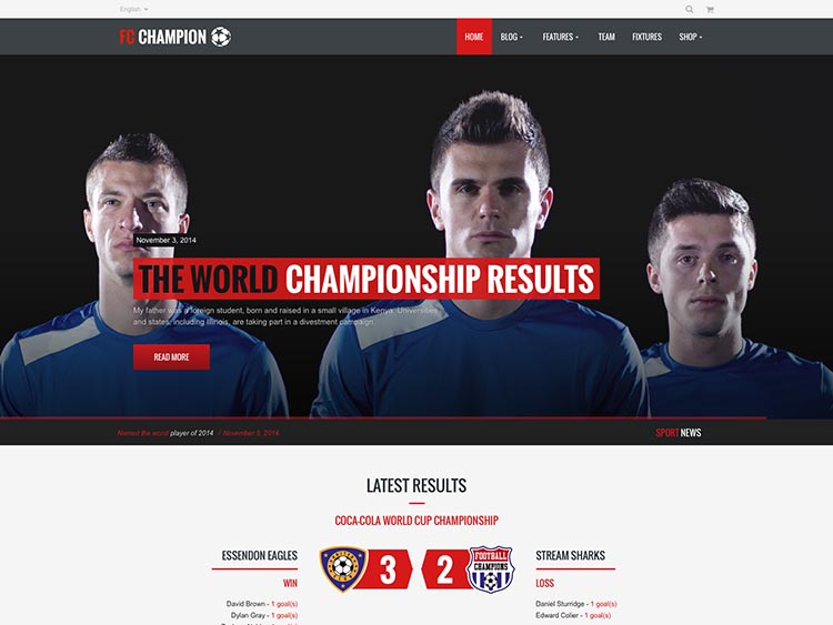 Champion Sports Theme for WordPress